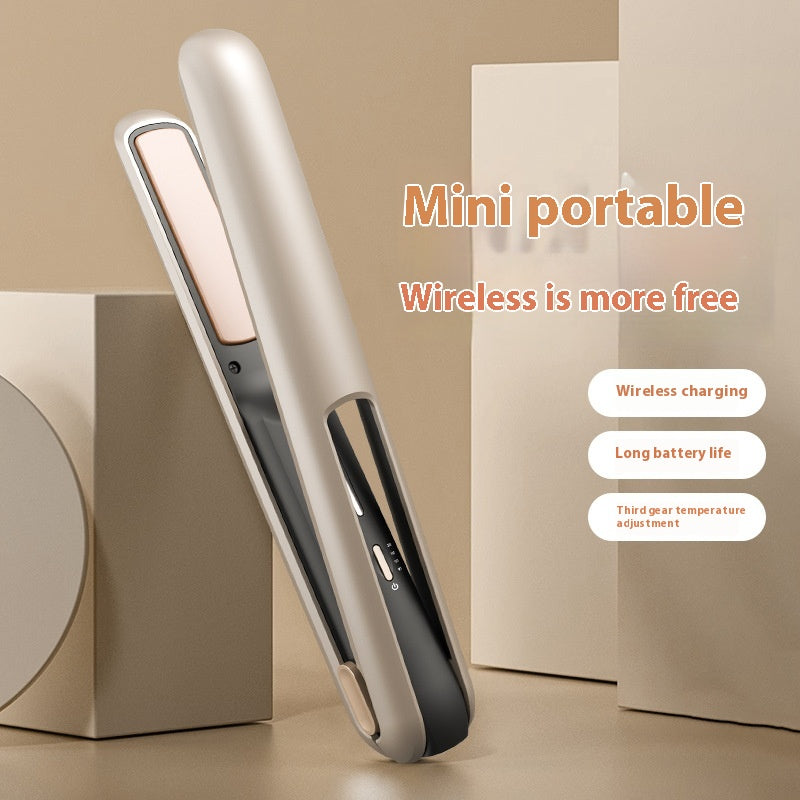NNEDSZ Starry  Gray Wireless USB Charging Hair Straighteners Volume Straight Two-in-one-1