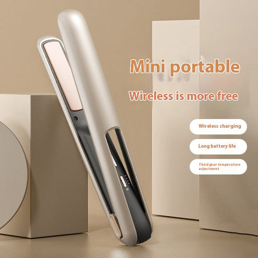 NNEDSZ Starry  Gray Wireless USB Charging Hair Straighteners Volume Straight Two-in-one-1