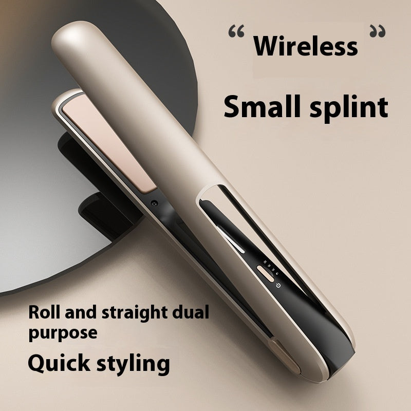 NNEDSZ Starry  Gray Wireless USB Charging Hair Straighteners Volume Straight Two-in-one-3
