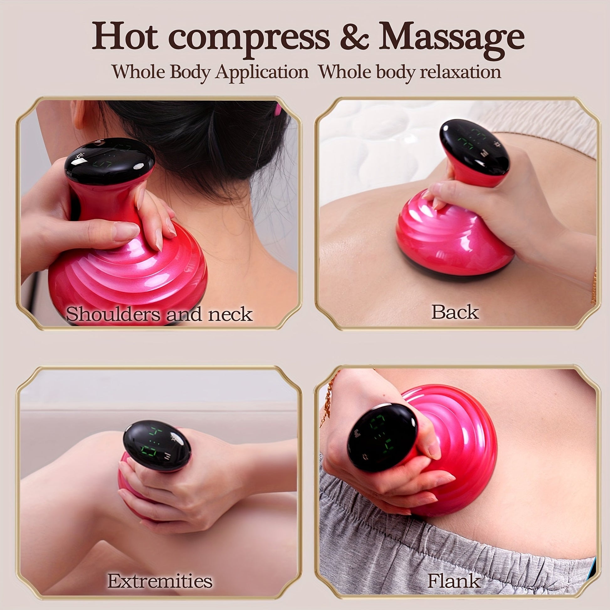NNETM Intelligent Vacuum Cupping Massage Device - Red-2